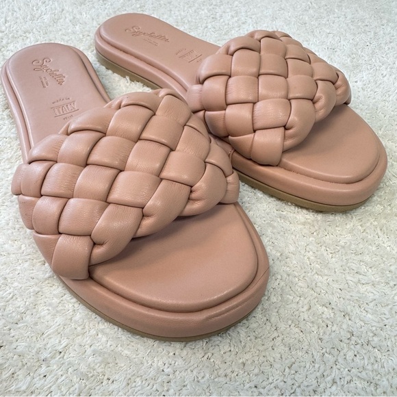 Seychelles Bellisima chunky braided blush slides sandals dusty pink size 9 - Picture 2 of 9
